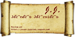 Jónás Józsiás névjegykártya